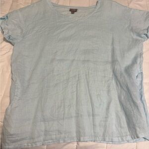J. Jill Soft Sky Blue V-Neck Tee